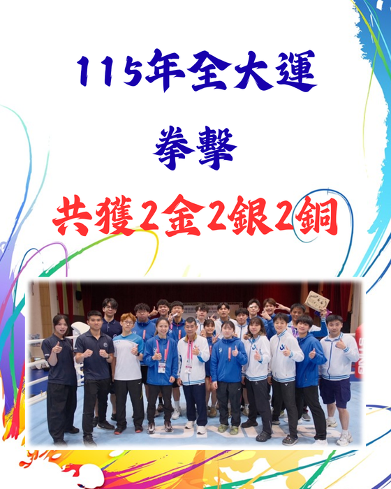 【賀！奪牌】「115年全國大專校院運動會」技擊運動學系代表隊勇奪23金11銀21銅佳績！圖片